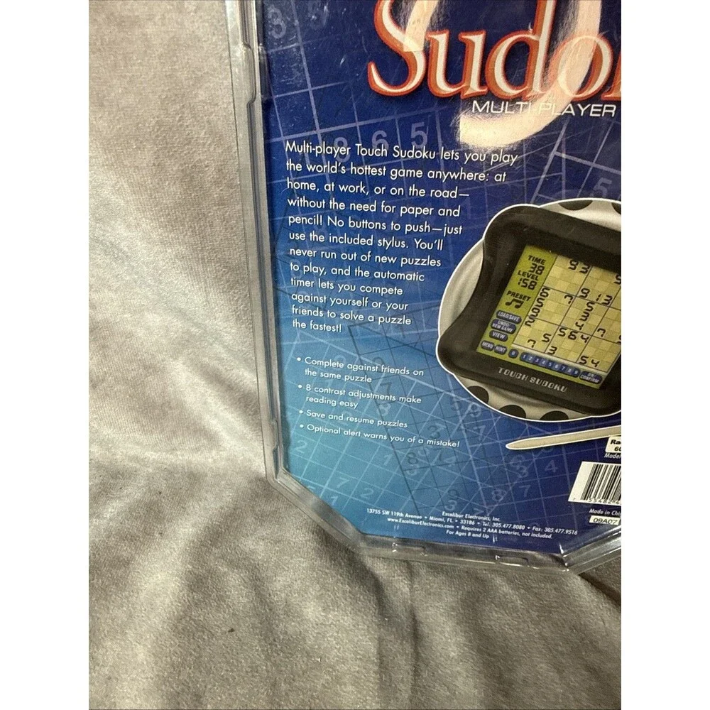 Excalibur Touch Screen SuDoku Multi Player Handheld Game New